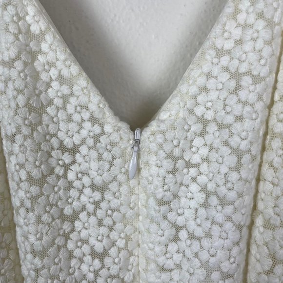 Amanda Uprichard White Floral Lace Tie Waist Dress - Picture 8 of 9